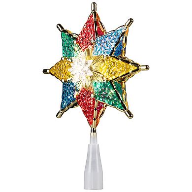Northlight Light-Up Crystal 8-Point Star Christmas Tree Topper