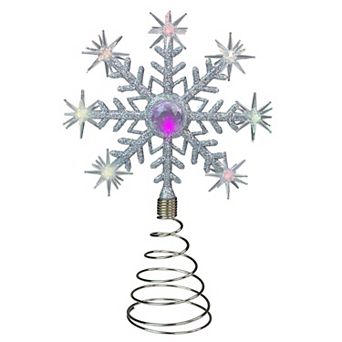 Northlight LED Color Changing Twinkling Snowflake Christmas Tree Topper