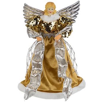 Northlight Metallic Sequined Angel Christmas Tree Topper