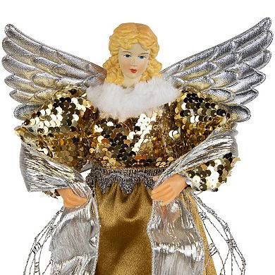 Northlight Metallic Sequined Angel Christmas Tree Topper