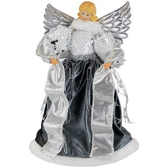 Northlight Sequined Angel with Wings Christmas Tree Topper