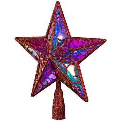 Northlight Multicolor LED Star Glittered Christmas Tree Topper