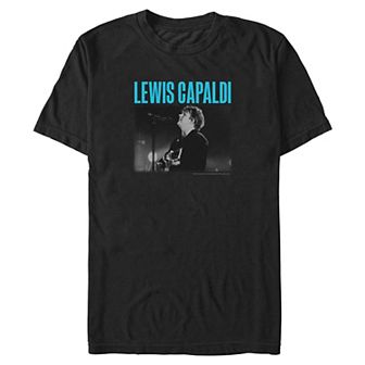 Big & Tall Lewis Capaldi Portrait Singing Graphic Tee