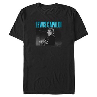 Big & Tall Lewis Capaldi Portrait Singing Graphic Tee