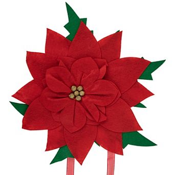 Northlight Poinsettia Tie-On Christmas Tree Topper