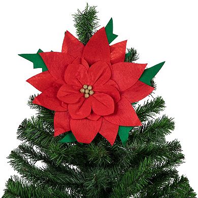 Northlight Poinsettia Tie-On Christmas Tree Topper