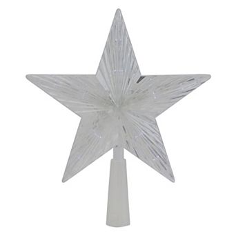 Northlight 8-inch Pre-Lit Clear Crystal Star Christmas Tree Topper