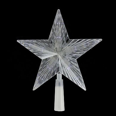 Northlight 8-inch Pre-Lit Clear Crystal Star Christmas Tree Topper