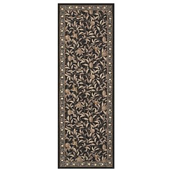 Garvee Floral Machine Washable Rug with Rubber Backing Stain Resistant Carpet for Living Room