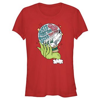 Juniors' The Grinch Graphic Short Sleeve Fitted Tee