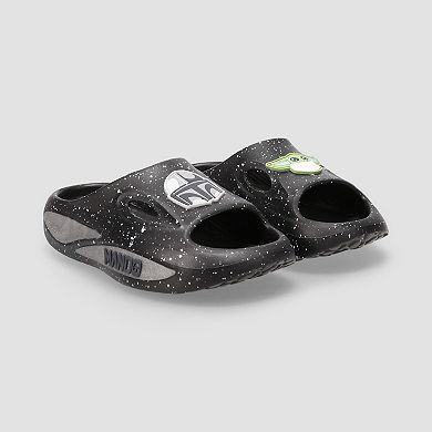 Star Wars The Mandalorian & Grogu Little Kid Boys Cushioned Comfort Slide Sandals