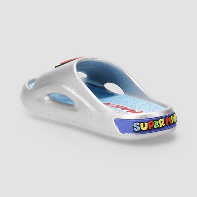Nintendo Mario & Luigi Little Kid Boys Cushioned Comfort Slide Sandals