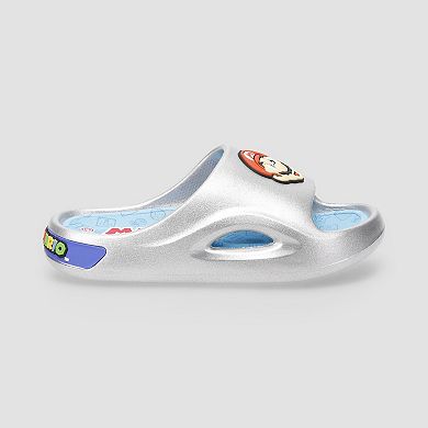 Nintendo Mario & Luigi Little Kid Boys Cushioned Comfort Slide Sandals