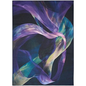 Nourison Washables Abstract Non-Slip Indoor Flatweave Indoor Rug