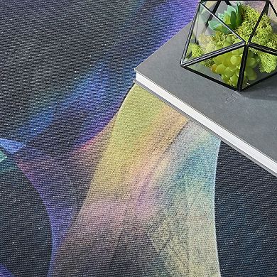 Nourison Washables Abstract Non-Slip Indoor Flatweave Indoor Rug