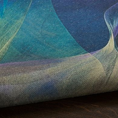 Nourison Washables Abstract Non-Slip Indoor Flatweave Indoor Rug