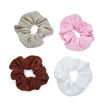 Emberly Pleated Scrunchie 4 pk