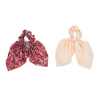 Emberly 2 pc Long Tail Scrunchie Set