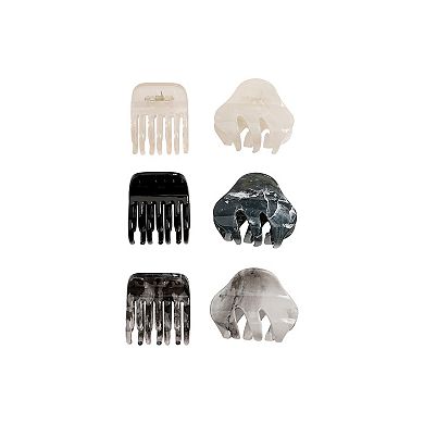 Emberly 6-Pk. Marble Mini Claw Clips