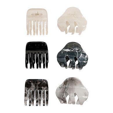 Emberly 6-Pk. Marble Mini Claw Clips