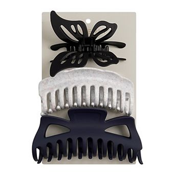 Emberly 3 pk Butterfly Flare Hair Clips
