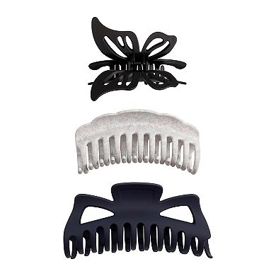 Emberly 3-Pk. Butterfly Flare Hair Clips
