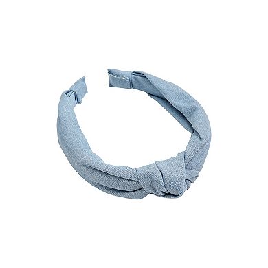 Emberly Knotted Denim Headband