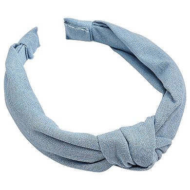 Emberly Knotted Denim Headband