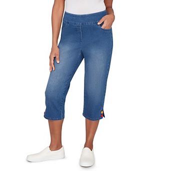 Petite Alfred Dunner Super Stretch Denim Capri Pants
