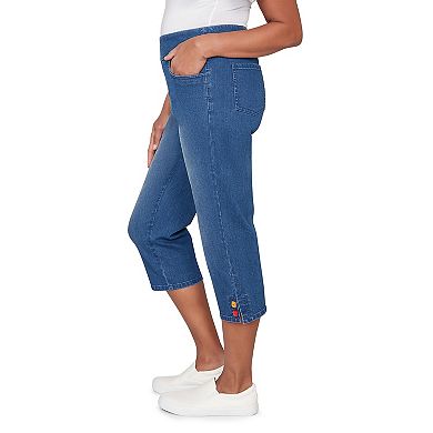 Petite Alfred Dunner Super Stretch Denim Capri Pants