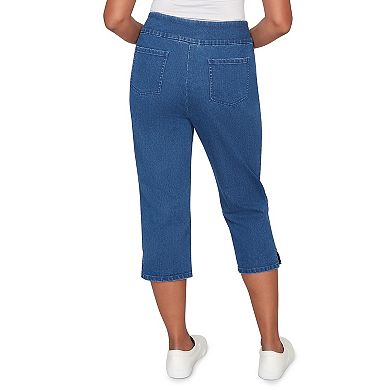 Petite Alfred Dunner Super Stretch Denim Capri Pants