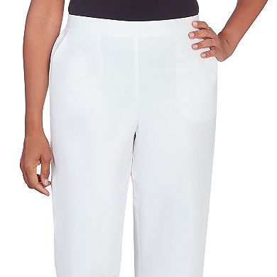 Petite Alfred Dunner Denim Twill Split Hem Capri Pants