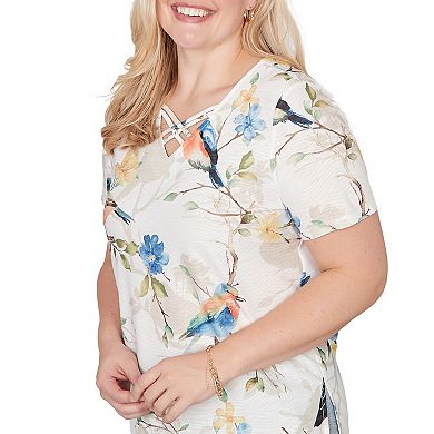 Petite Alfred Dunner Chickadees Embellished Tee