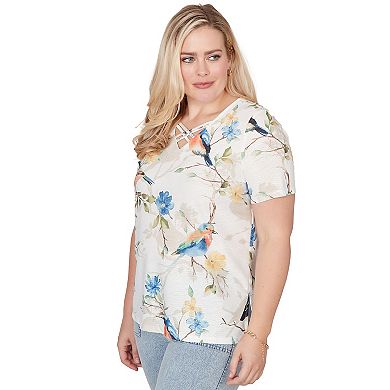 Petite Alfred Dunner Chickadees Embellished Tee