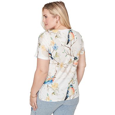 Petite Alfred Dunner Chickadees Embellished Tee