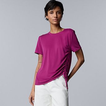 Women's Simply Vera Vera Wang Side Ruched Tee