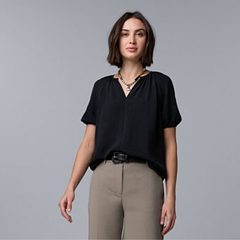 Women's Simply Vera Vera Wang Shirred Blouse