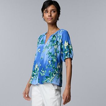 Women's Simply Vera Vera Wang Shirred Blouse