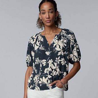 Women's Simply Vera Vera Wang Shirred Blouse