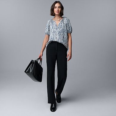 Petite Simply Vera Vera Wang Shirred Blouse