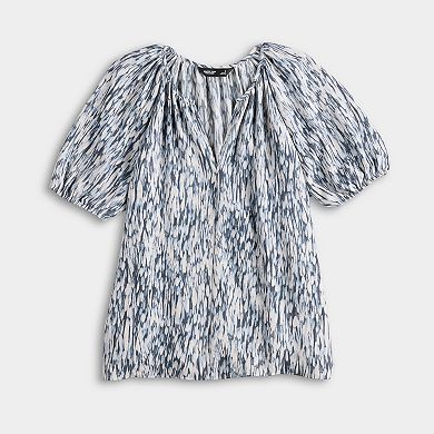 Petite Simply Vera Vera Wang Shirred Blouse