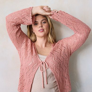 Plus Size LC Lauren Conrad Scallop Hem Sweater