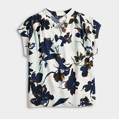 Women's Simply Vera Vera Wang V-Neck Short Sleeve Popover