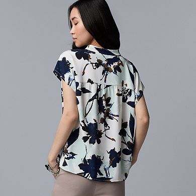 Women's Simply Vera Vera Wang V-Neck Short Sleeve Popover
