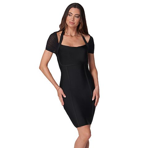 Женские платья bebe Juniors' bebe Mesh Overlay Bandage Dress