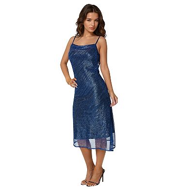 Juniors' bebe Pleat Cowl Midi Dress