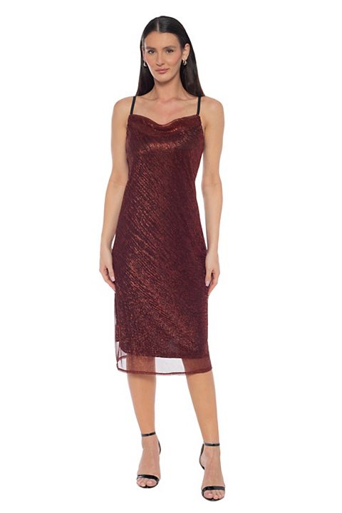 Женские платья bebe Juniors' bebe Pleat Cowl Midi Dress