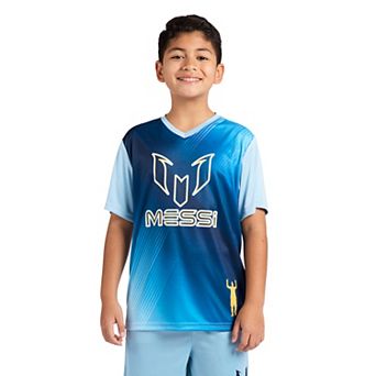 Boys 8-20 Messi V-Neck Short Sleeve Graphic Tee