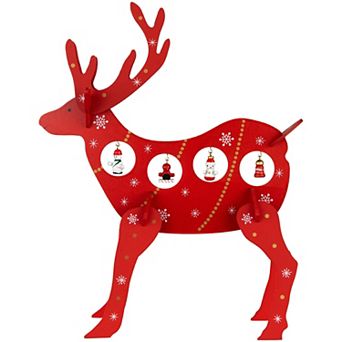Northlight 13.25-Inch Reindeer Cut-Out Ornament Holder Christmas Decoration Table Decor