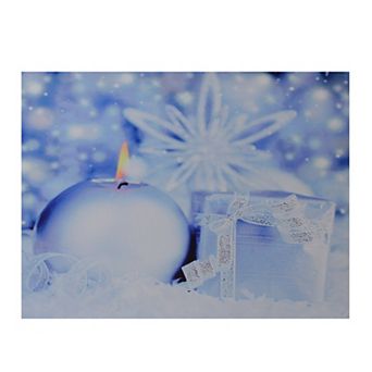 Northlight LED Candle Wintry Scene Christmas Canvas Wall Art